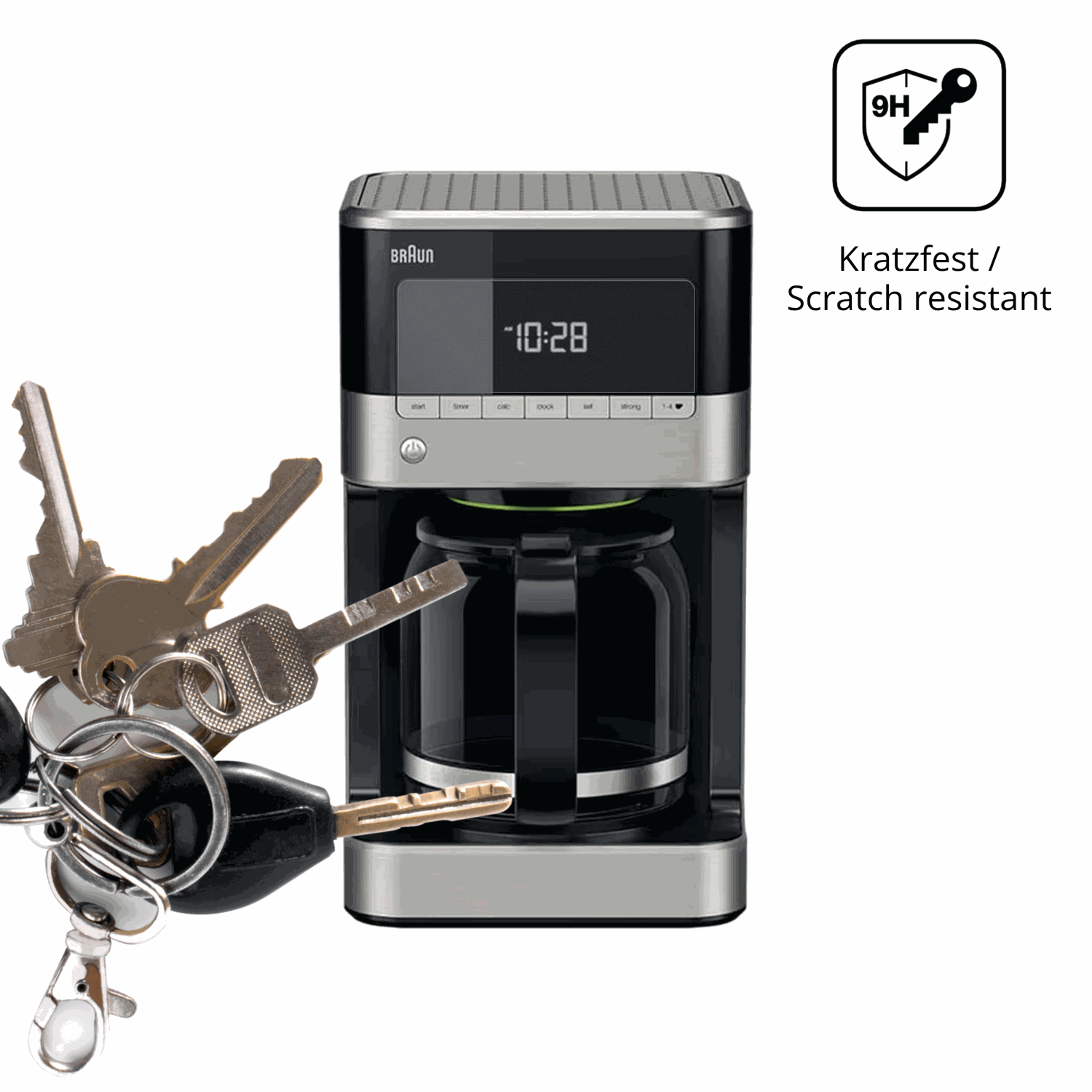dipos Displayschutz für Braun PurAroma 7, mattierte Oberfläche, robuste Festigkeit und perfekte Passform