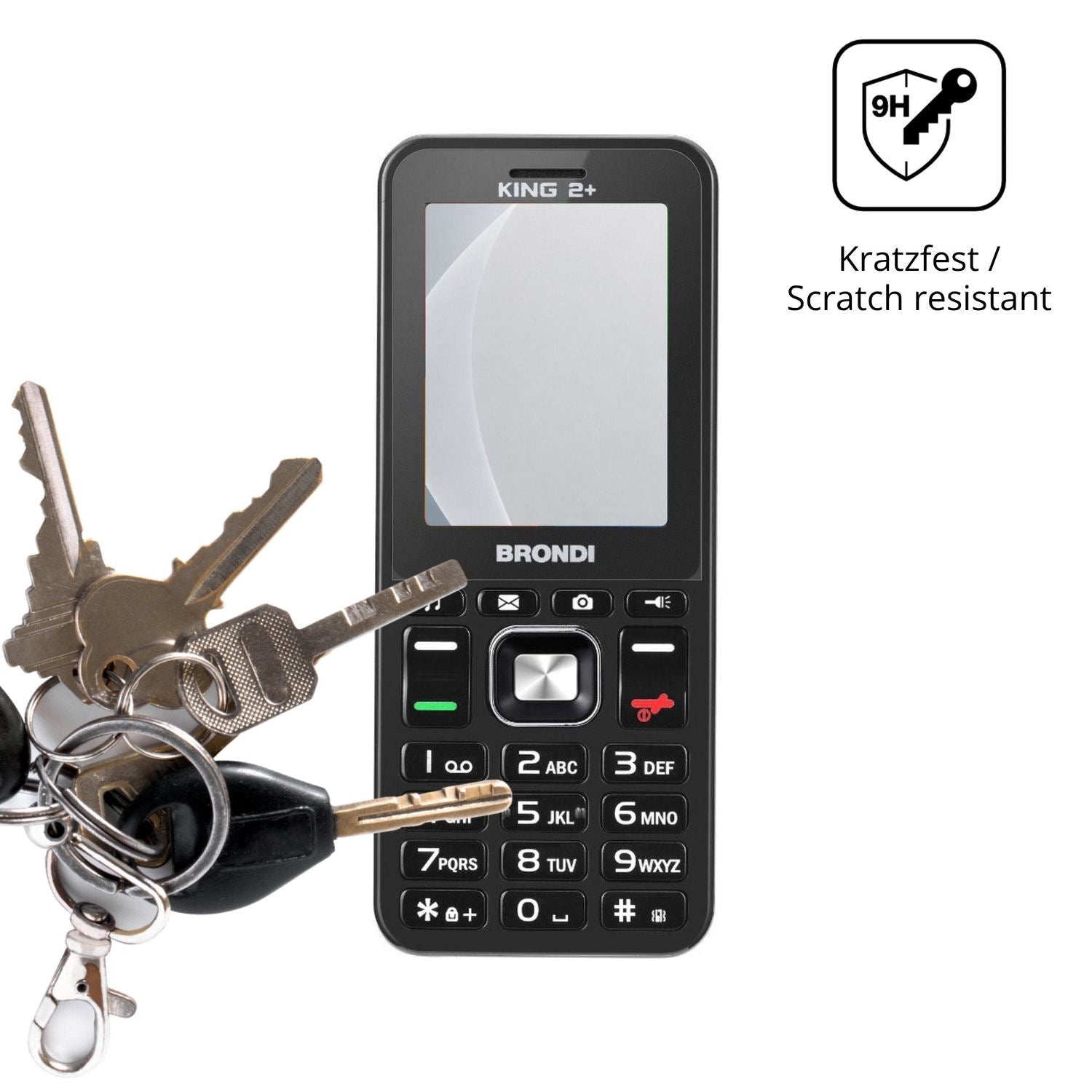 dipos Displayschutz für Brondi King 2 Plus, mattierte Oberfläche, robuste Festigkeit und perfekte Passform