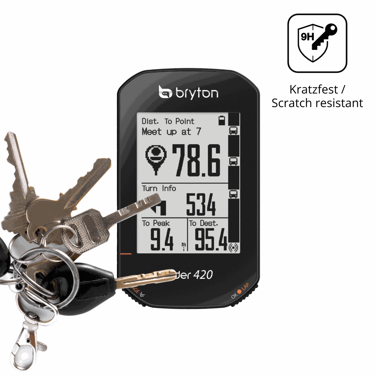 dipos Displayschutz für Bryton Rider 420, mattierte Oberfläche, robuste Festigkeit und perfekte Passform