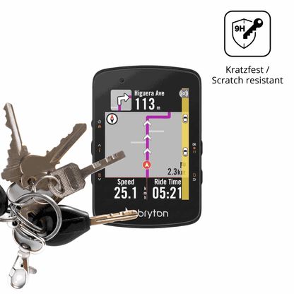 dipos Displayschutz für Bryton Rider 550, mattierte Oberfläche, robuste Festigkeit und perfekte Passform
