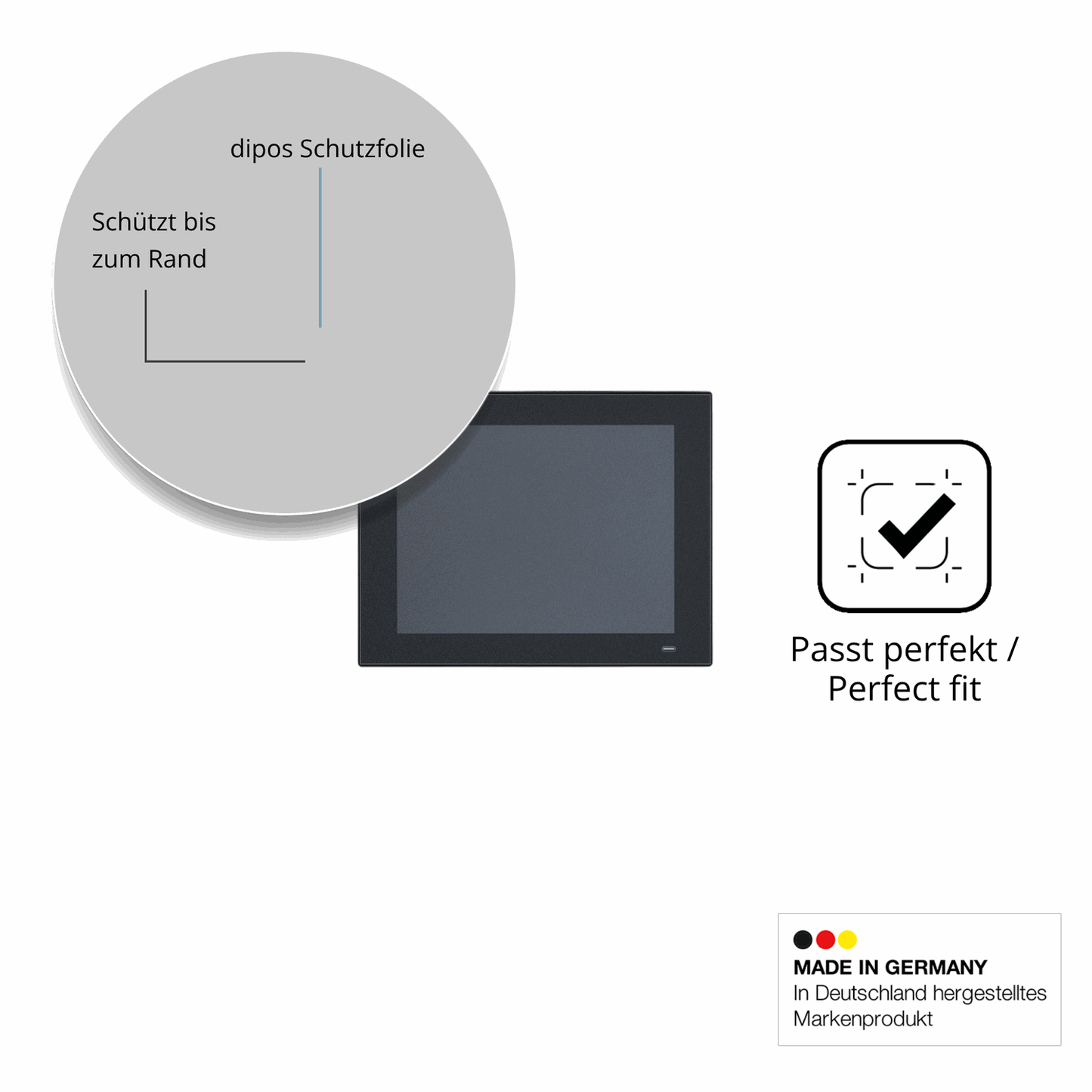 Schutz gegen Kratzer auf dem Advantech PPC-3120 Glas durch Schlüssel oder Ähnliches