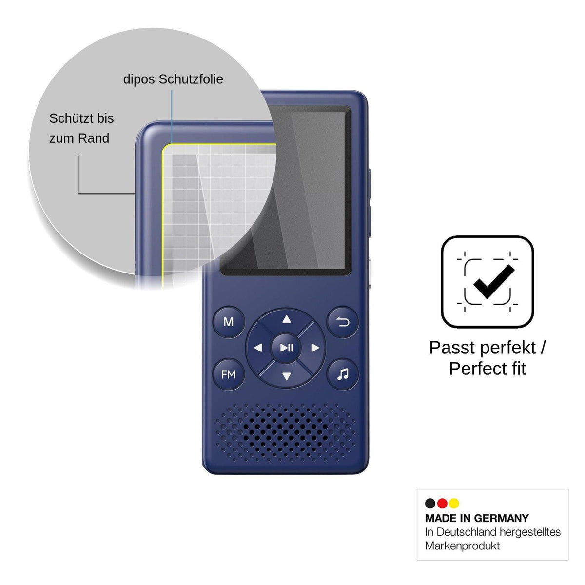 Blickschutzfolie für AGPTEK M5X matt Schutzfolie Privacy