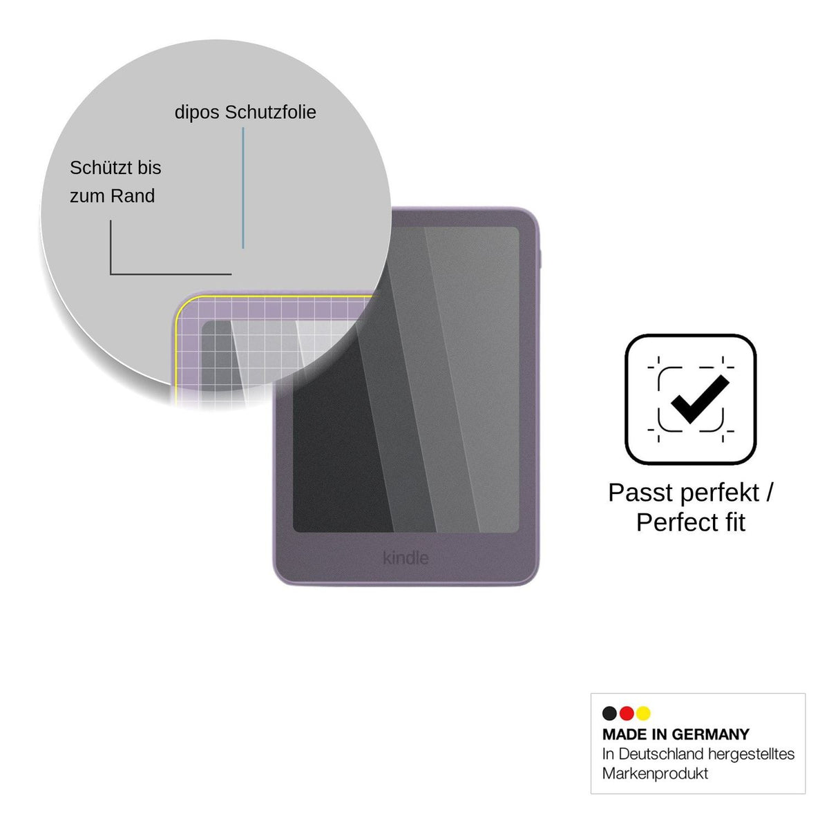 Blickschutzfolie für Amazon Kindle 12th Generation matt Schutzfolie Privacy
