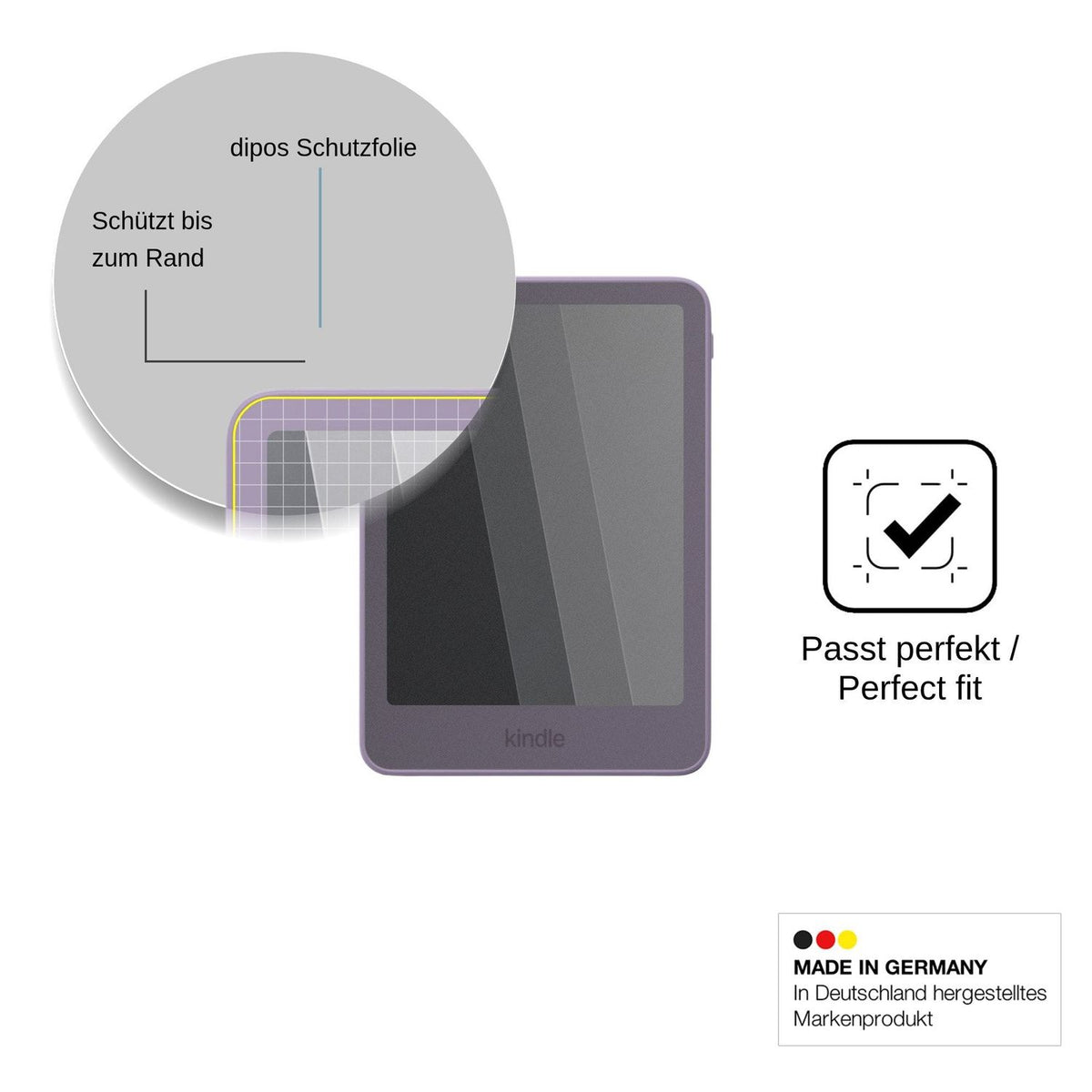 Blickschutzfolie für Amazon Kindle Paperwhite 2026 matt Schutzfolie Privacy