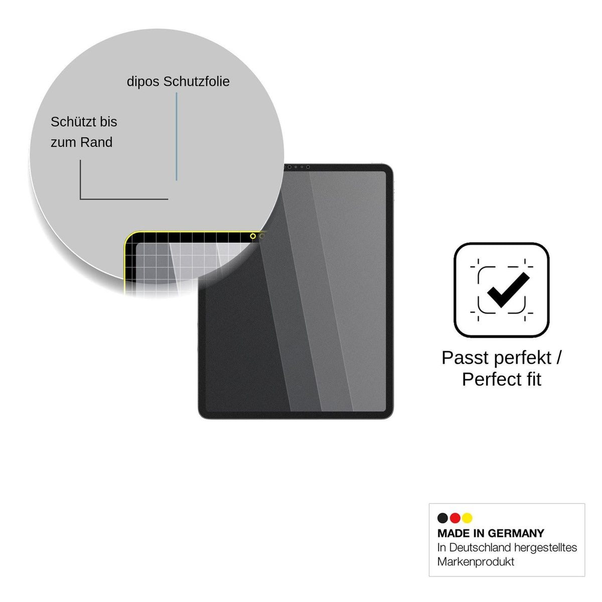 Blickschutzfolie für Apple iPad Pro 12.9 Zoll (2022) matt Schutzfolie Privacy