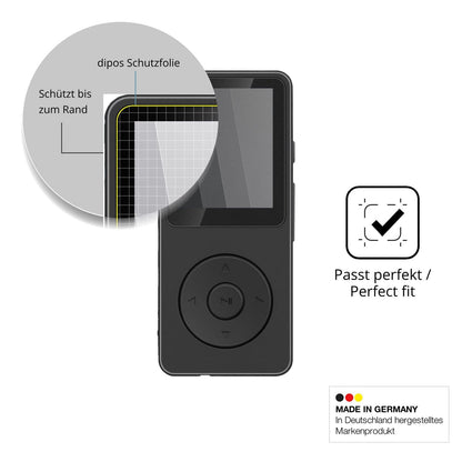 Schutz gegen Kratzer auf dem Aroeally MP3-01F Glas durch Schlüssel oder Ähnliches