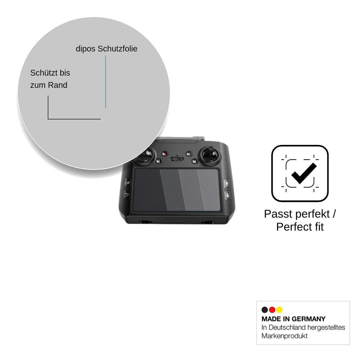 Blickschutzfolie für AVIALOGIC G10 Remote matt Schutzfolie Privacy