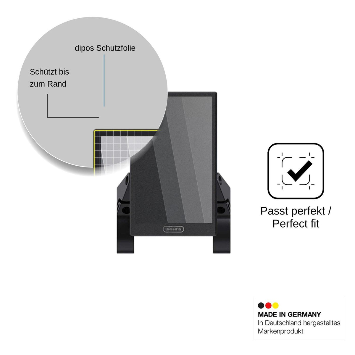 Blickschutzfolie für Bafang DP C010 matt Schutzfolie Privacy