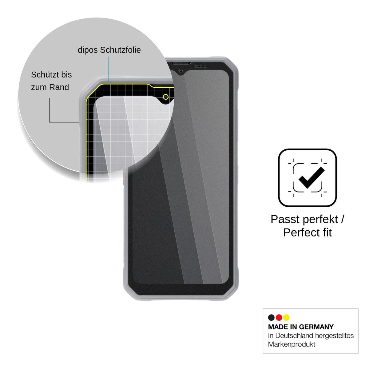 Blickschutzfolie für Blackview Marine 3 matt Schutzfolie Privacy