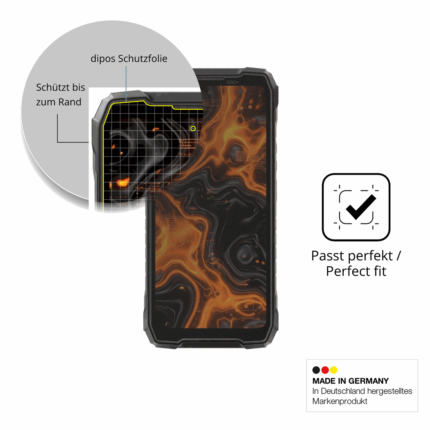 Schutz gegen Kratzer auf dem Blackview Rock 5 Glas durch Schlüssel oder Ähnliches