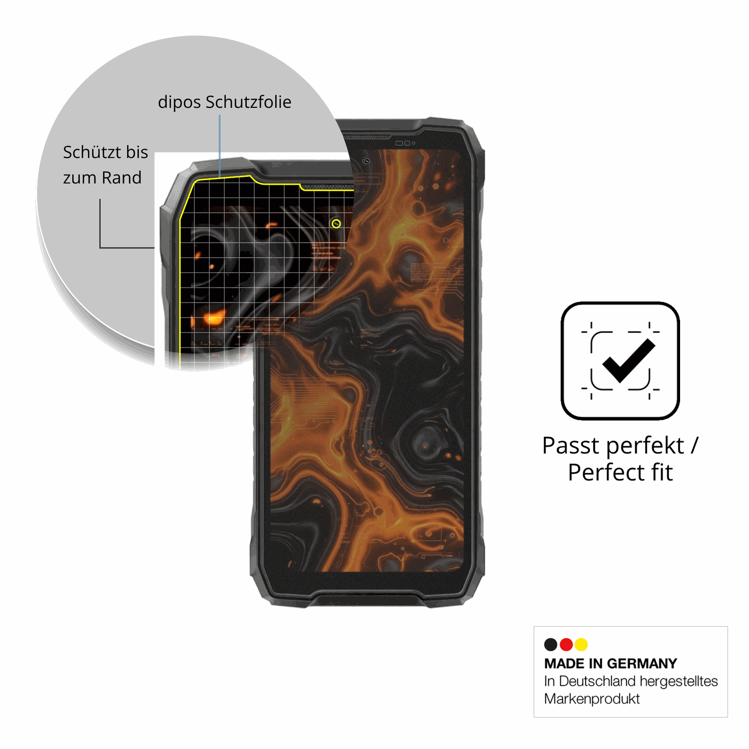 Schutz gegen Kratzer auf dem Blackview Rock 5 Glas durch Schlüssel oder Ähnliches