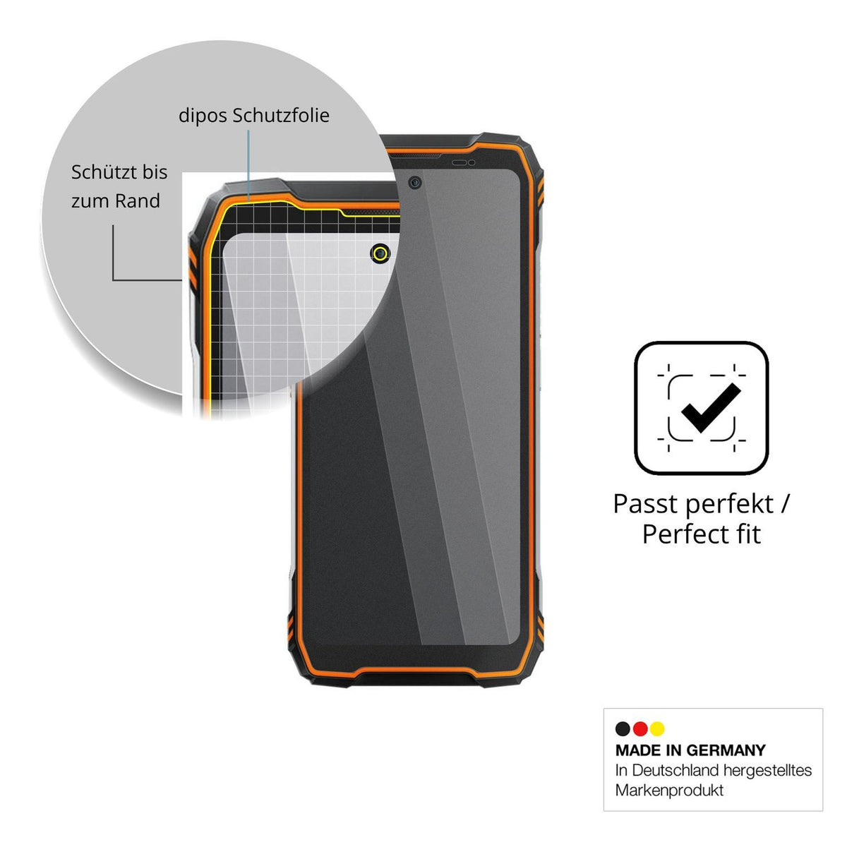 Schutz gegen Kratzer auf dem Blackview Xplore X1 Pro Glas durch Schlüssel oder Ähnliches
