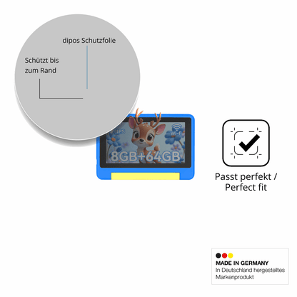 Schutz gegen Kratzer auf dem Bufo Kids Tablet 7 Zoll Glas durch Schlüssel oder Ähnliches
