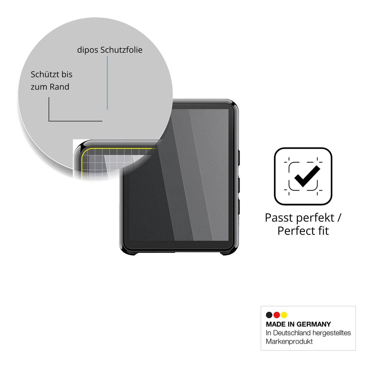 Schutz gegen Kratzer auf dem Cetoon T58-1 MP3-Player Glas durch Schlüssel oder Ähnliches