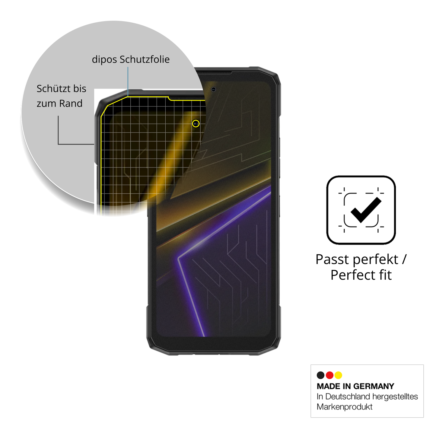 Schutz gegen Kratzer auf dem Doogee Blade 20 Max Glas durch Schlüssel oder Ähnliches