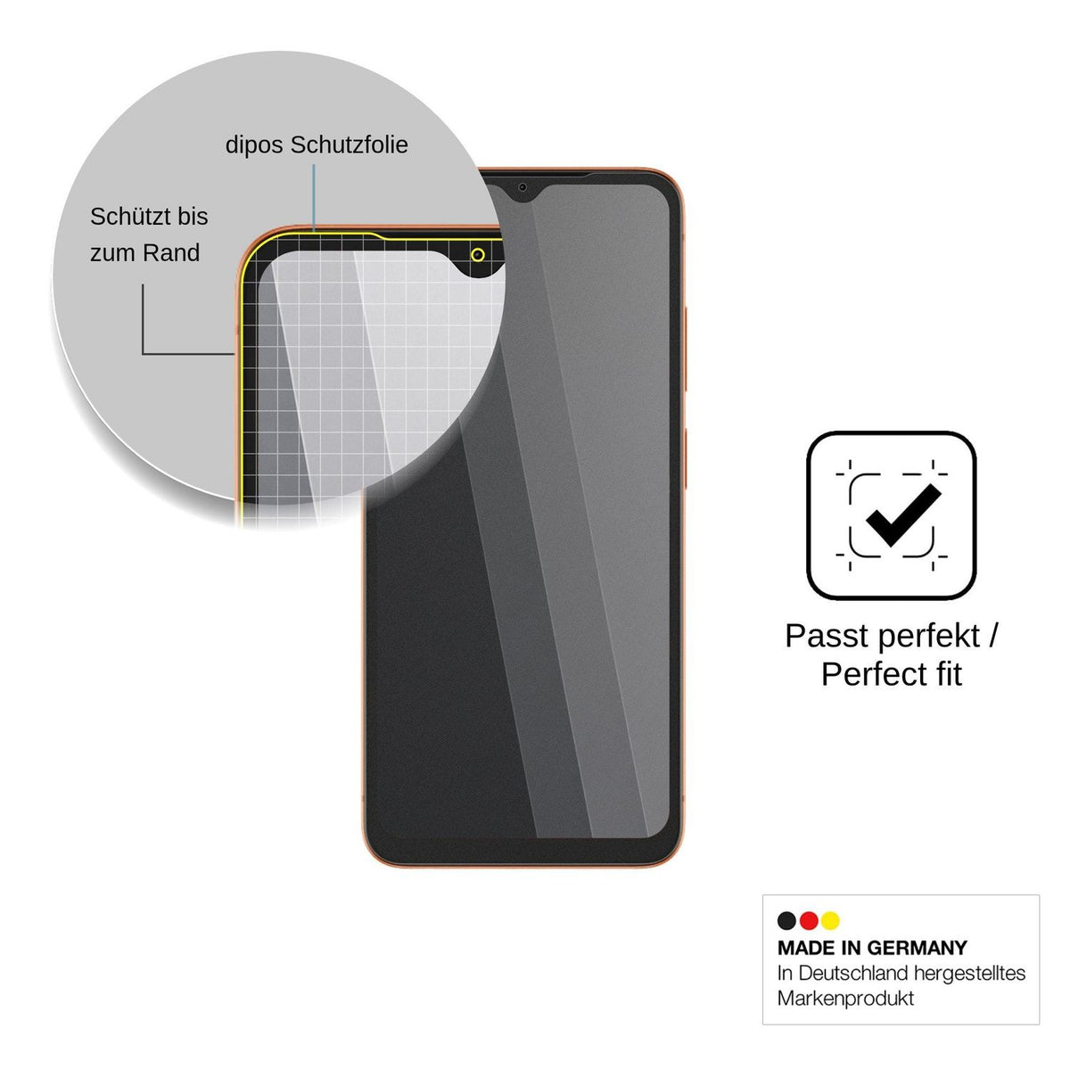 Blickschutzfolie für Doogee Note 57 matt Schutzfolie Privacy
