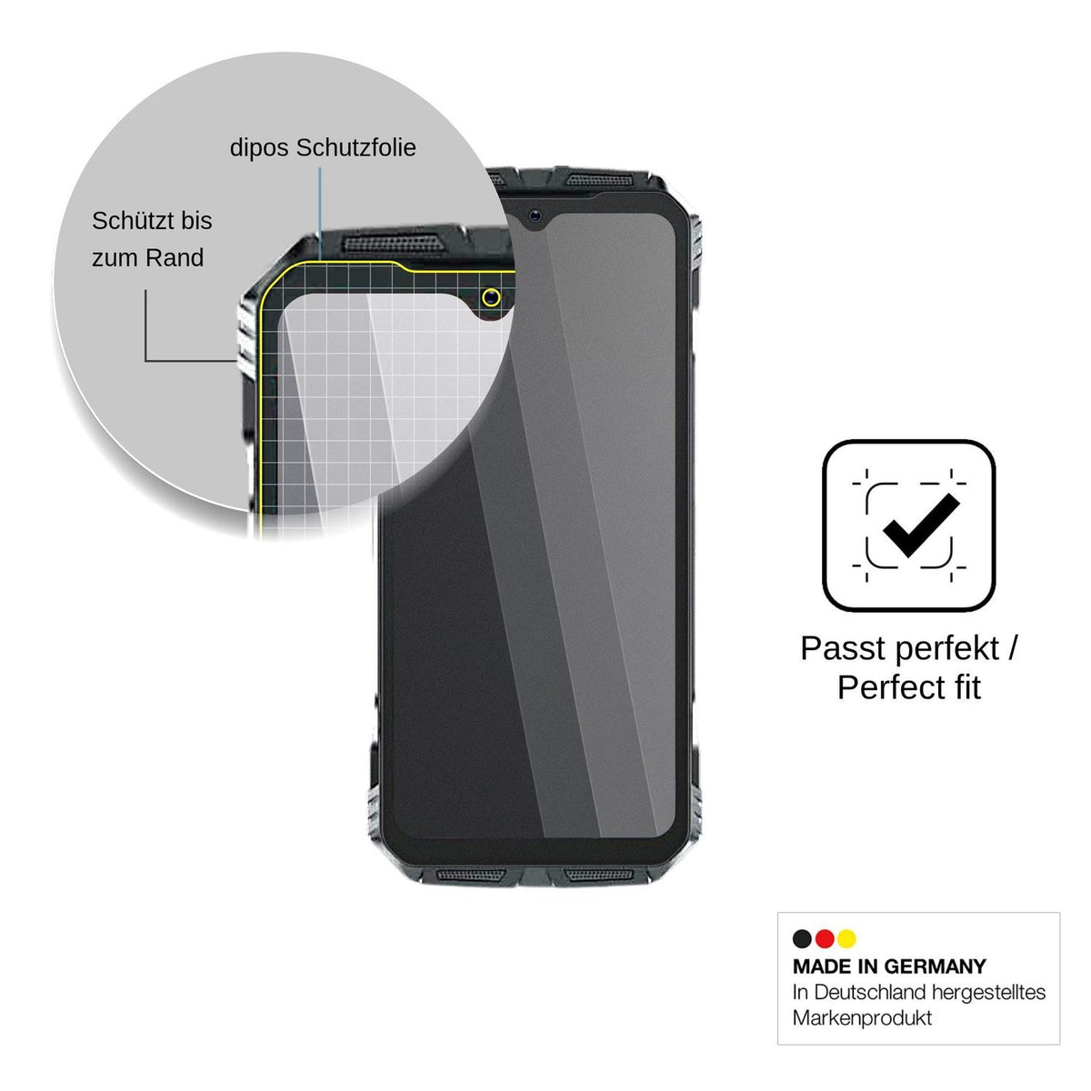 Blickschutzfolie für Doogee S118 Plus matt Schutzfolie Privacy