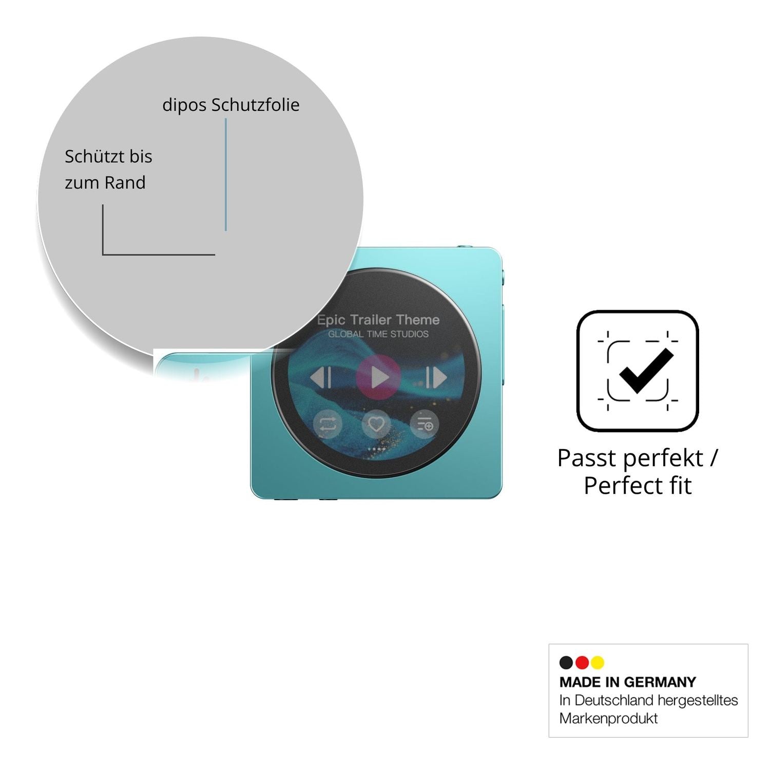 Schutz gegen Kratzer auf dem FiiO DISC Glas durch Schlüssel oder Ähnliches