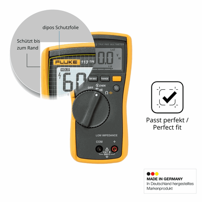 Schutz gegen Kratzer auf dem Fluke MultiMeter 113 Glas durch Schl�ssel oder �hnliches