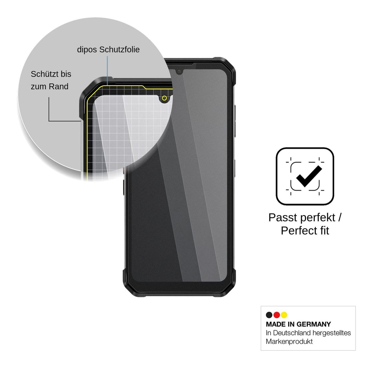 Blickschutzfolie für Fossibot F106 Plus matt Schutzfolie Privacy