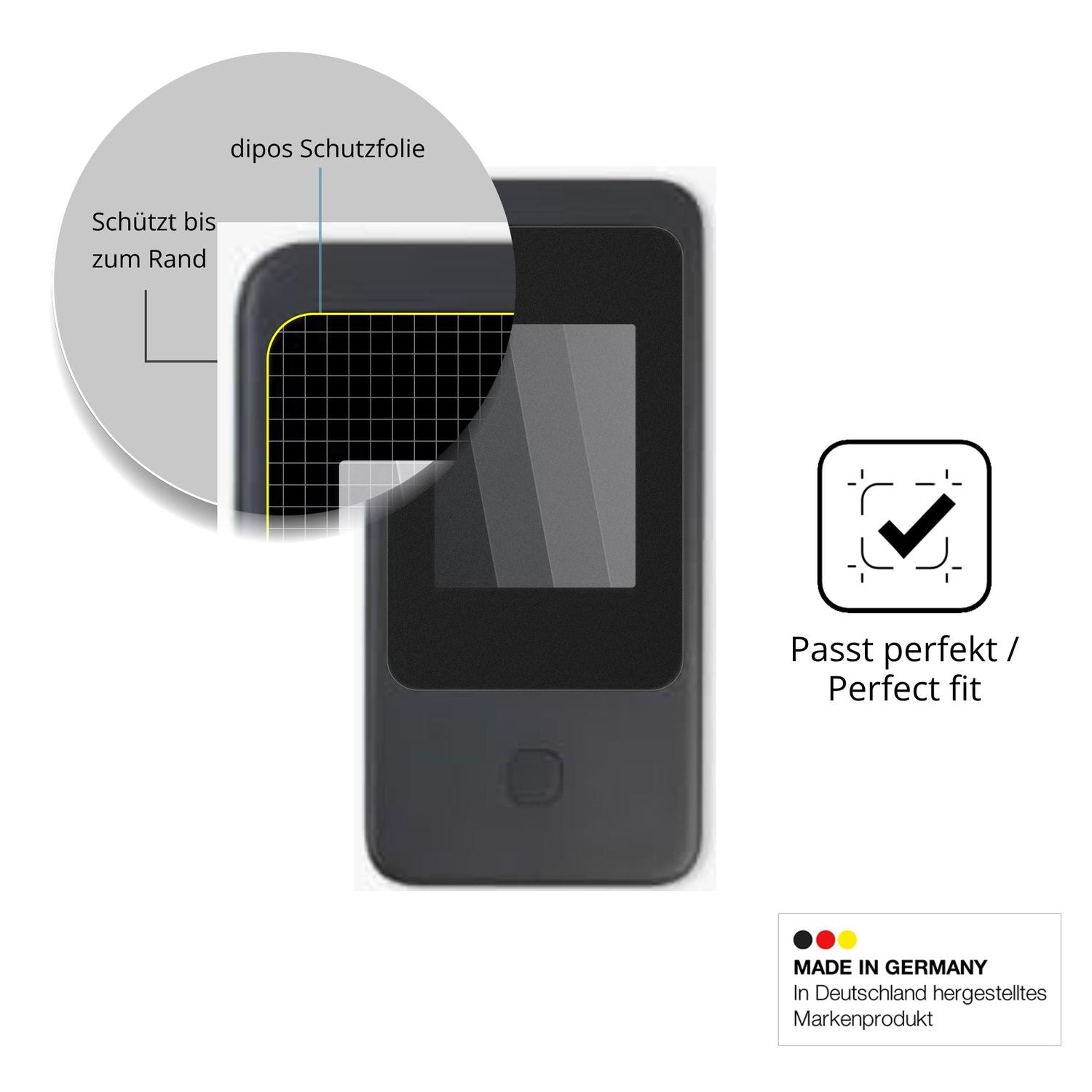 Schutz gegen Kratzer auf dem GL.iNet MUDI 7 GL-E5800 Glas durch Schlüssel oder Ähnliches