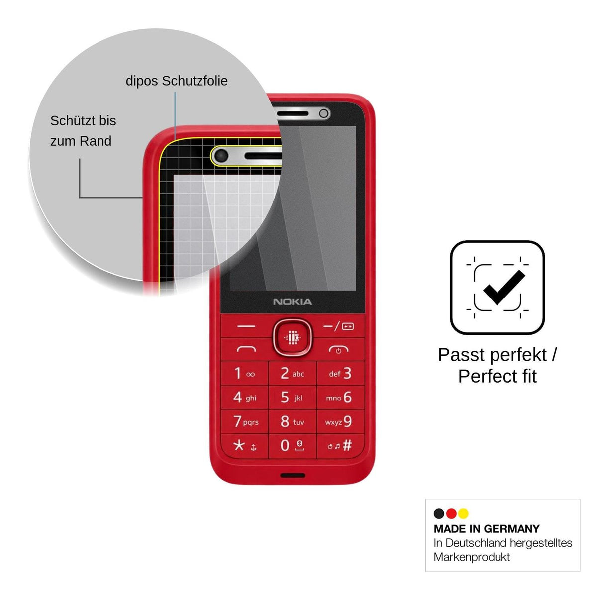 Blickschutzfolie für HMD 215 4G 2E matt Schutzfolie Privacy