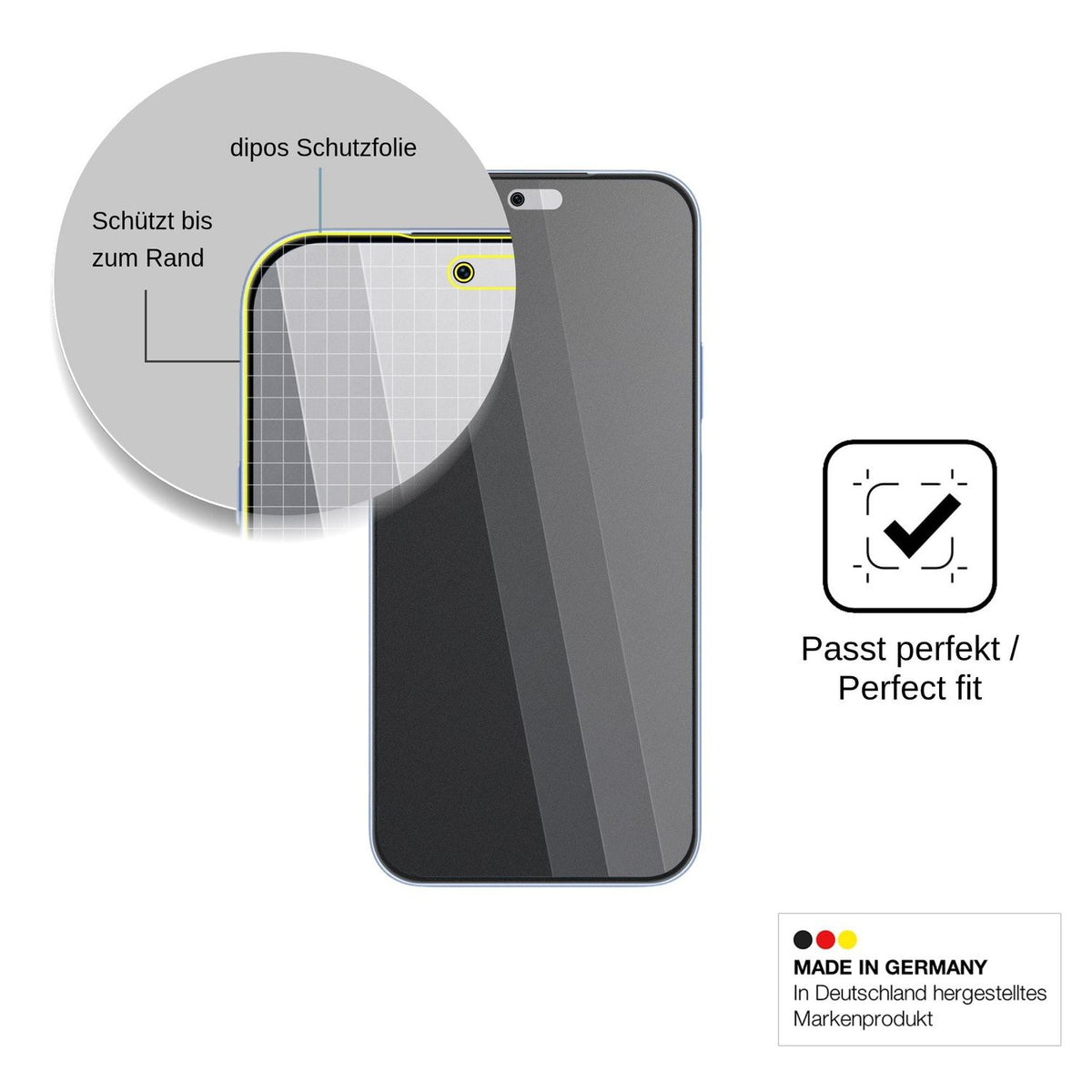 Blickschutzfolie für Huawei Enjoy 100 Pro matt Schutzfolie Privacy