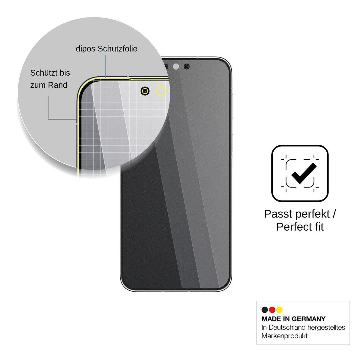 Blickschutzfolie für Huawei Mate 90 RS matt Schutzfolie Privacy