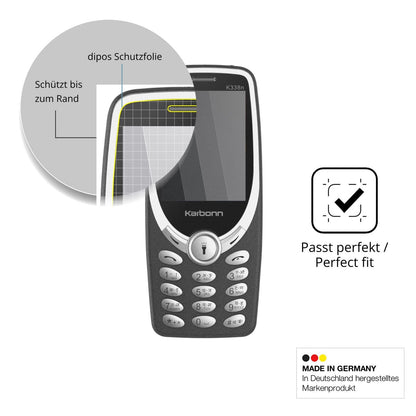 Schutz gegen Kratzer auf dem Karbonn K338n Glas durch Schlüssel oder Ähnliches