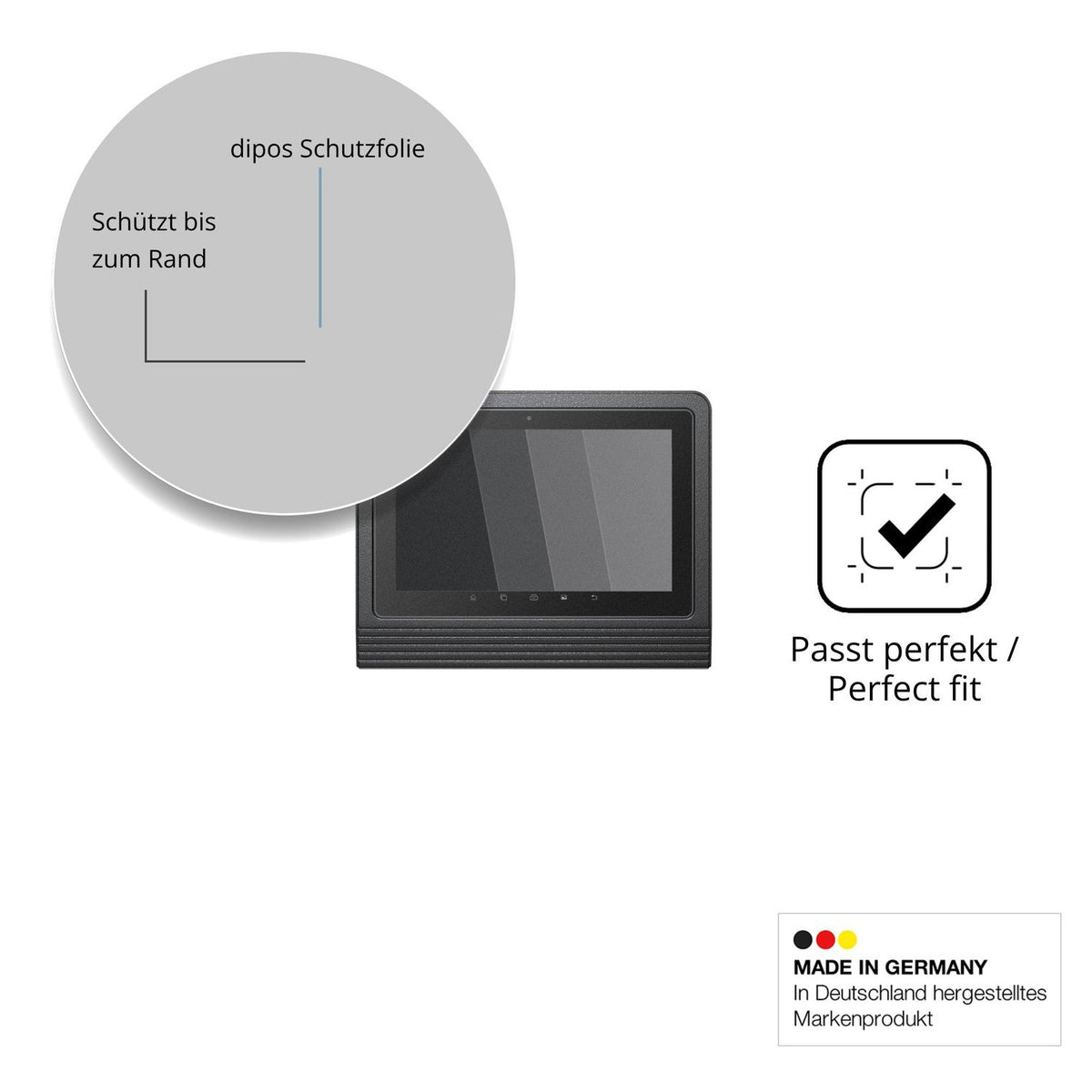Schutz gegen Kratzer auf dem Launch X431 PROS V5.0 Glas durch Schlüssel oder Ähnliches
