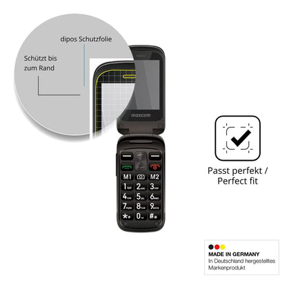 Schutz gegen Kratzer auf dem MaxCom Comfort MM834 4G Glas durch Schlüssel oder Ähnliches