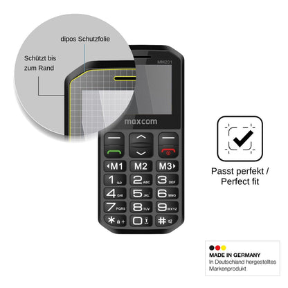 Blickschutzfolie für MaxCom MM201 matt Schutzfolie Privacy