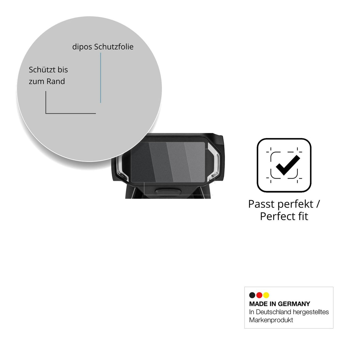 Schutz gegen Kratzer auf dem Navee UT5 Max Glas durch Schlüssel oder Ähnliches