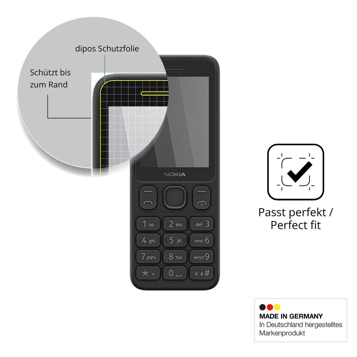 Schutz gegen Kratzer auf dem Nokia 125 Glas durch Schlüssel oder Ähnliches