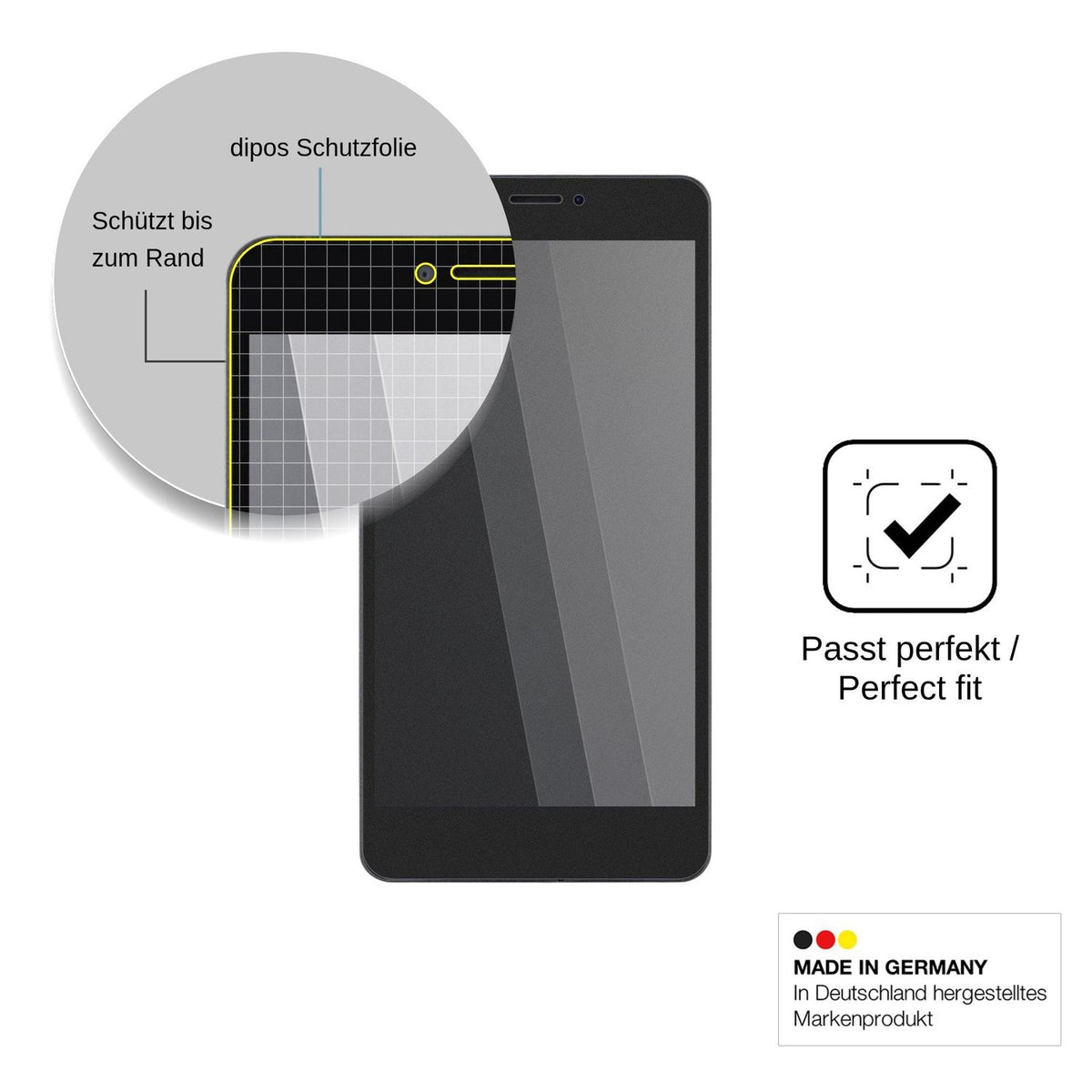 Blickschutzfolie für Nomi i552 Gear matt Schutzfolie Privacy