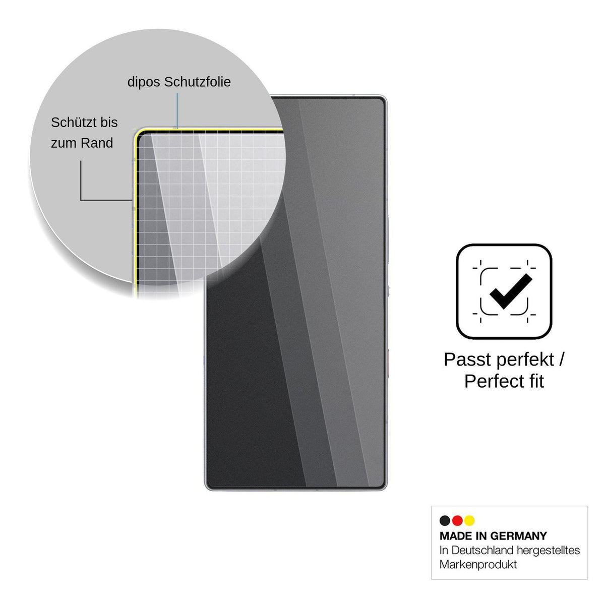 Blickschutzfolie für Nubia Red Magic 12 Pro+ matt Schutzfolie Privacy