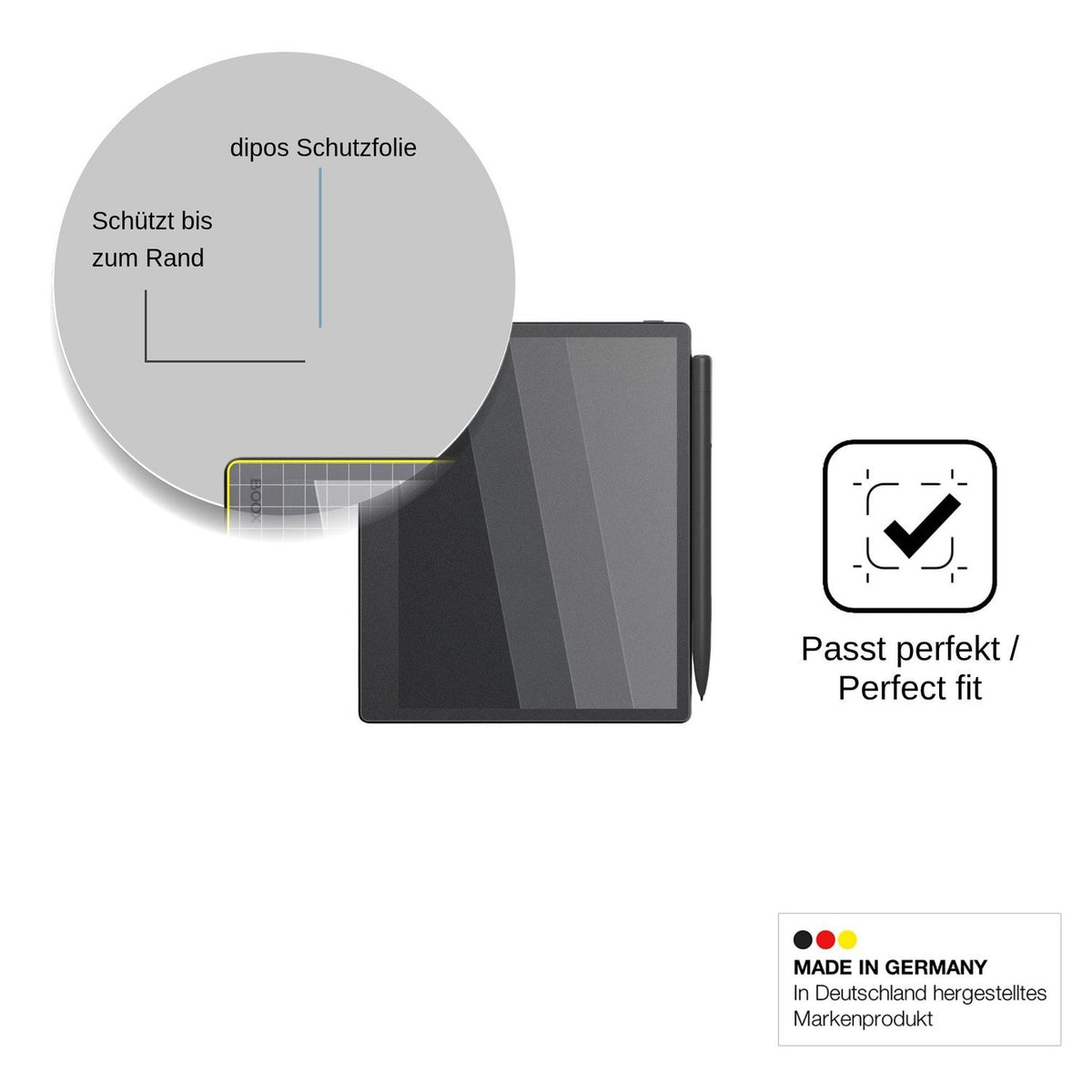 Blickschutzfolie für Onyx Boox Note Mini C matt Schutzfolie Privacy
