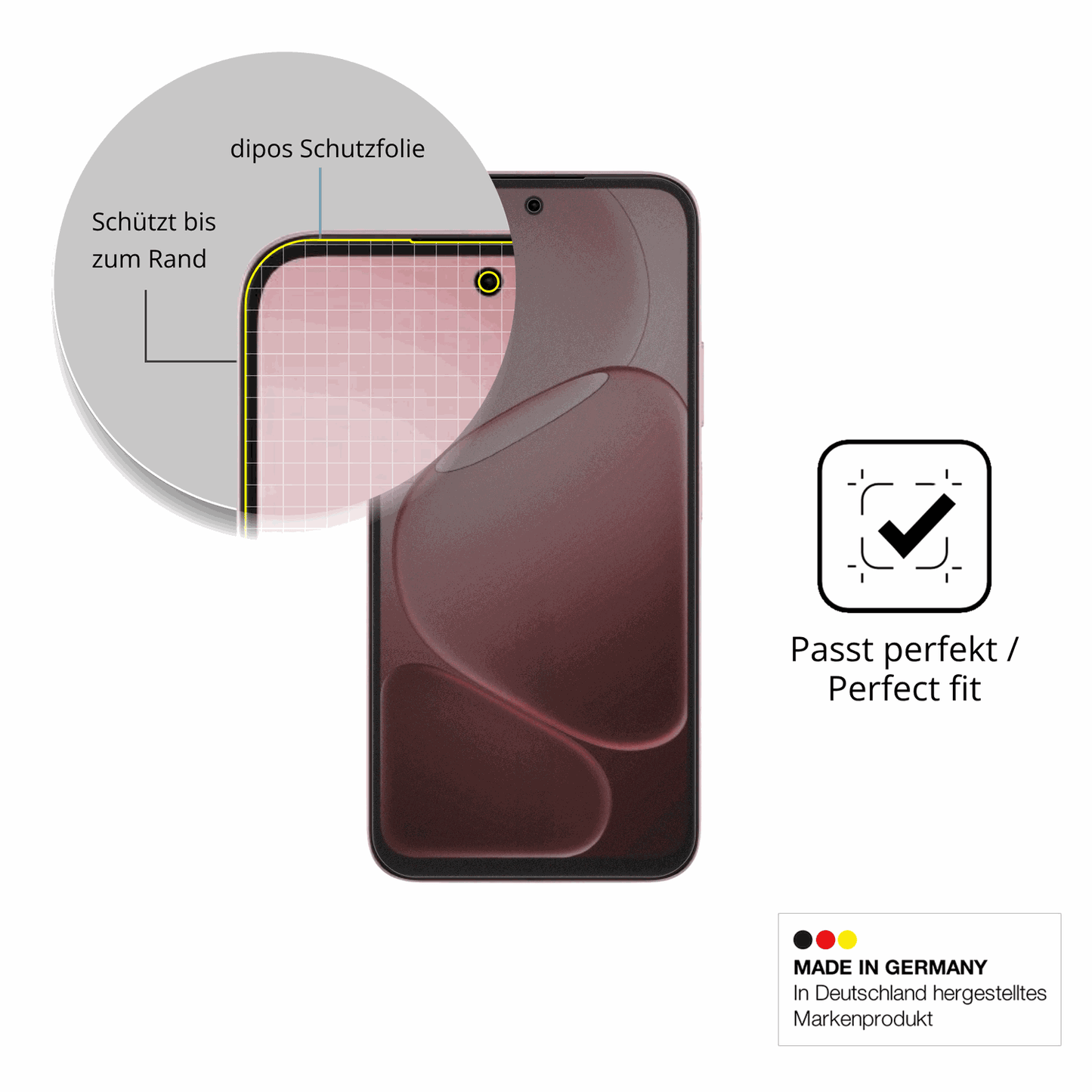 Schutz gegen Kratzer auf dem Oppo A6 Glas durch Schl�ssel oder �hnliches
