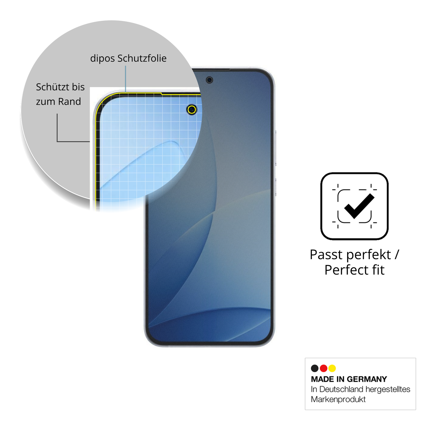 Schutz gegen Kratzer auf dem Oppo A6s Pro Glas durch Schlüssel oder Ähnliches