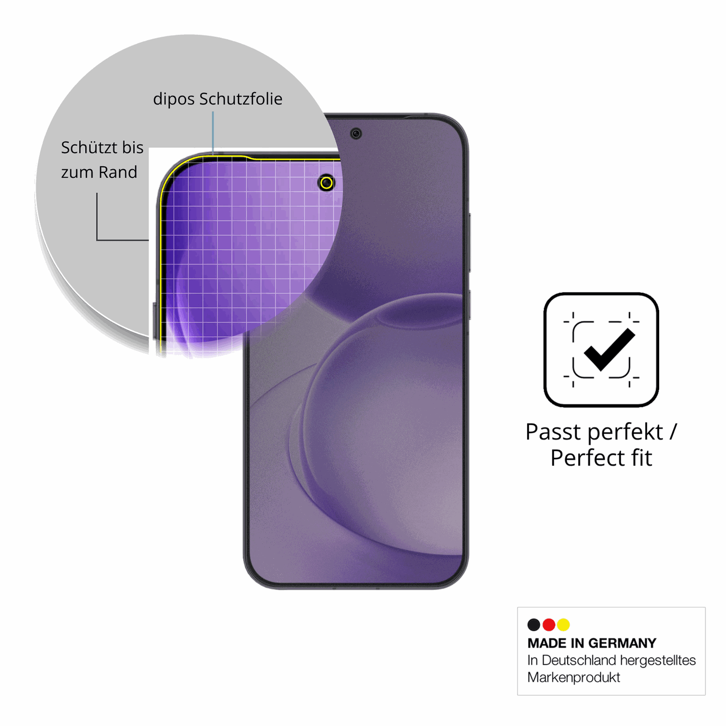 Schutz gegen Kratzer auf dem Oppo Reno16 Pro Glas durch Schlüssel oder Ähnliches