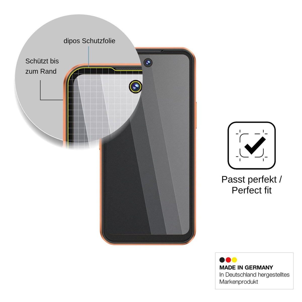 Blickschutzfolie für Oukitel C26 Mini matt Schutzfolie Privacy