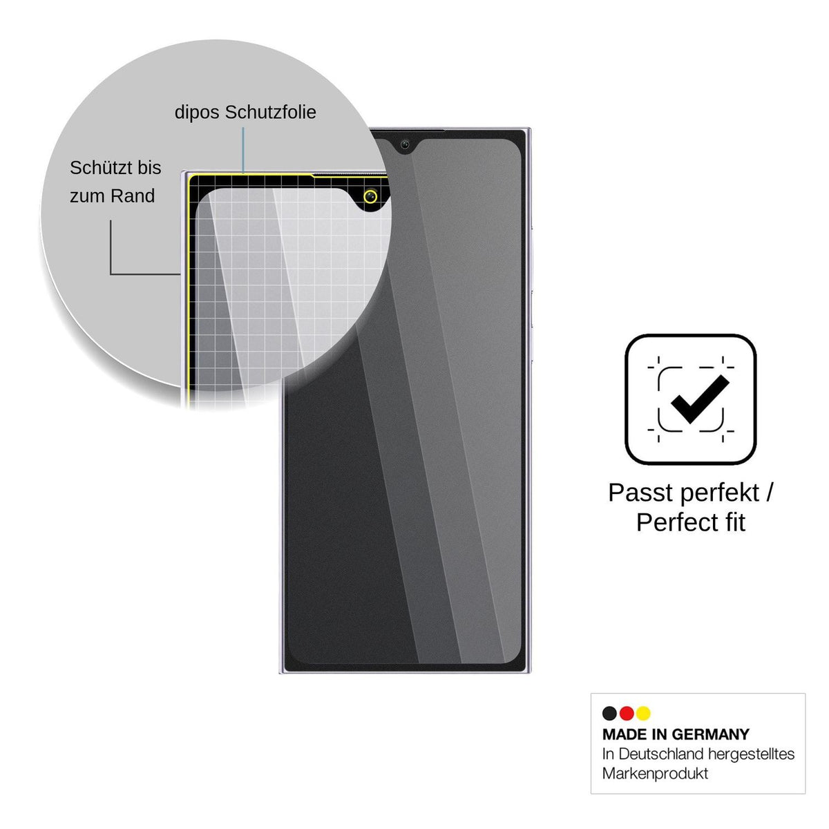 Blickschutzfolie für Oukitel C61 Pro matt Schutzfolie Privacy