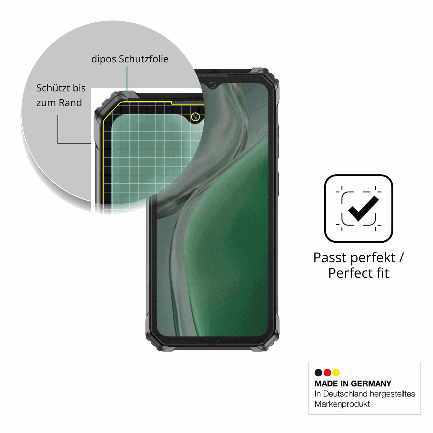 Schutz gegen Kratzer auf dem Oukitel G7 Glas durch Schlüssel oder Ähnliches