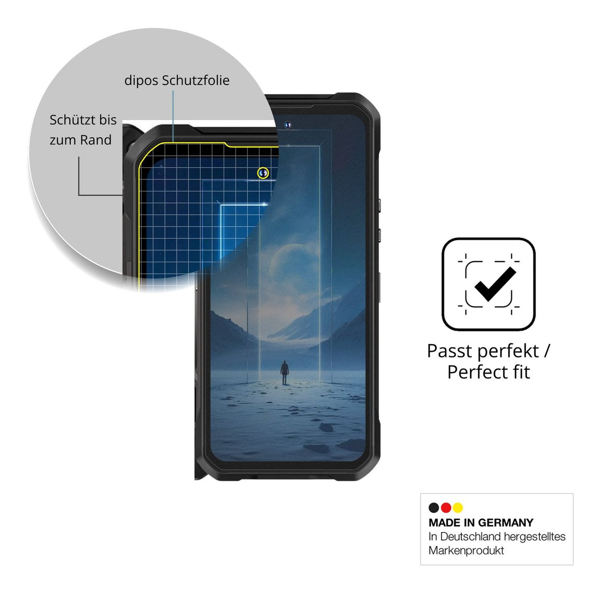 Schutz gegen Kratzer auf dem Oukitel WP61 Ti Glas durch Schlüssel oder Ähnliches
