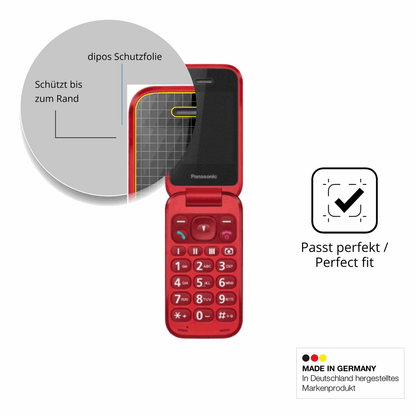 Schutz gegen Kratzer auf dem Panasonic KX-TF600 Glas durch Schlüssel oder Ähnliches