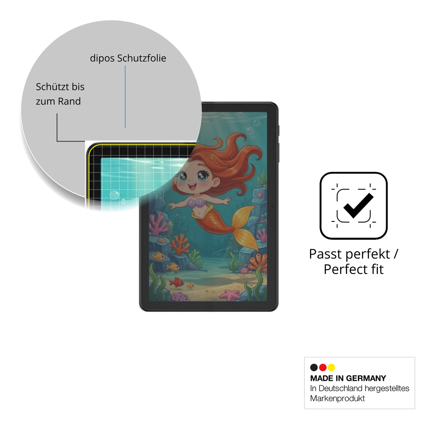 Schutz gegen Kratzer auf dem Pockam P10 Kid Glas durch Schlüssel oder Ähnliches