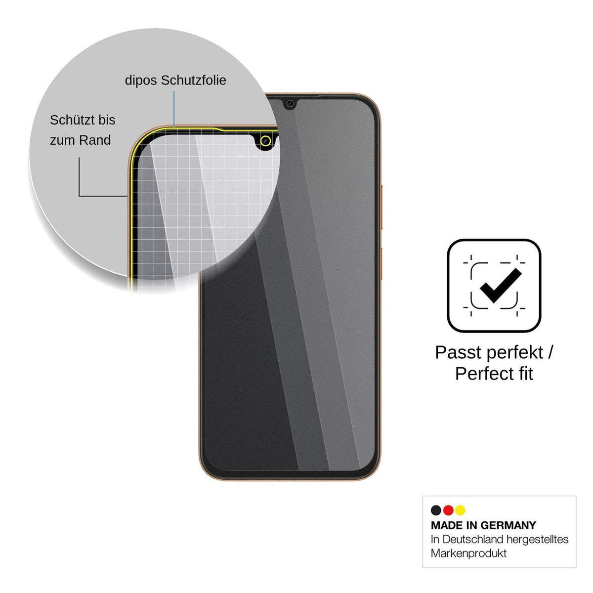 Blickschutzfolie für Realme C01 matt Schutzfolie Privacy