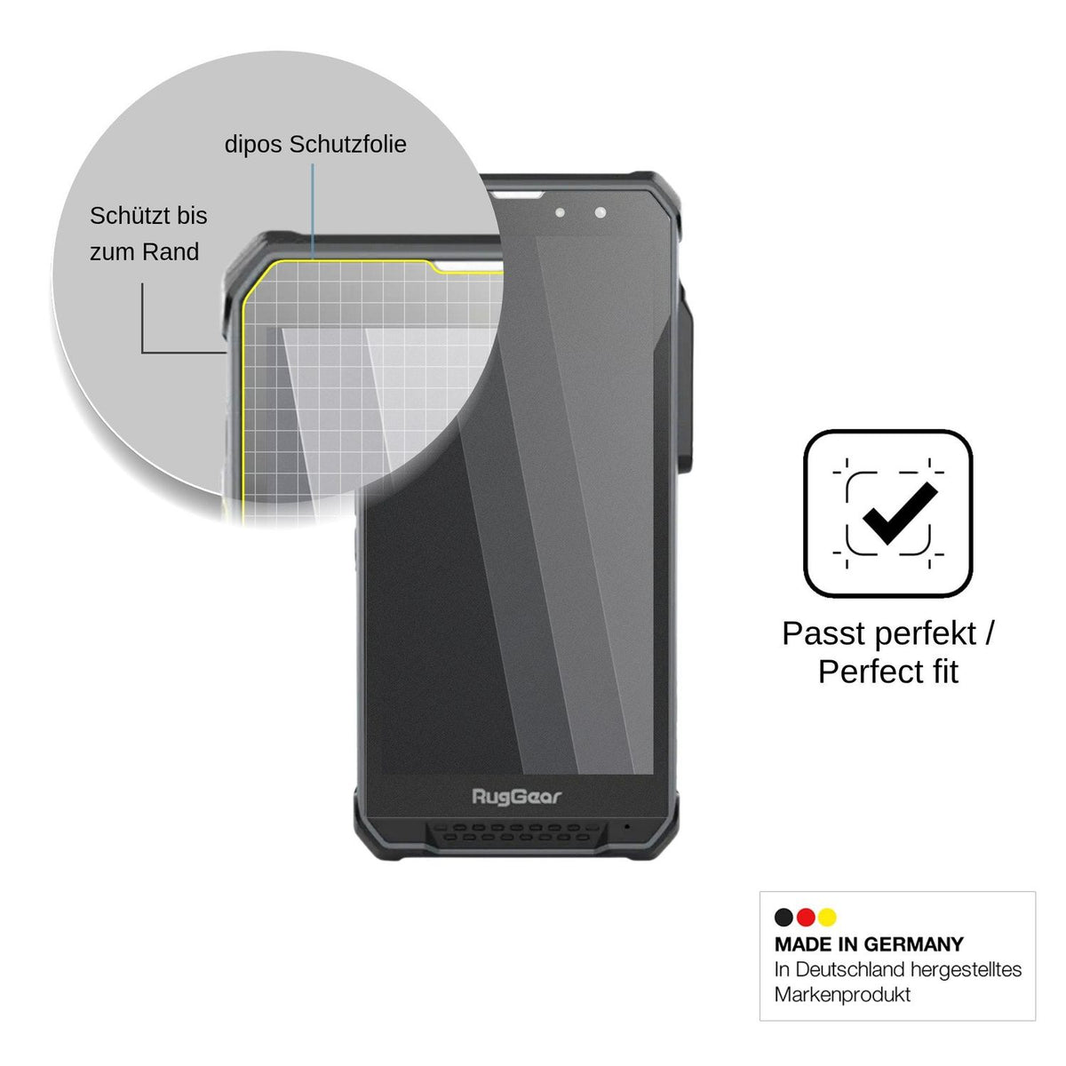 Blickschutzfolie für RugGear RG880i matt Schutzfolie Privacy