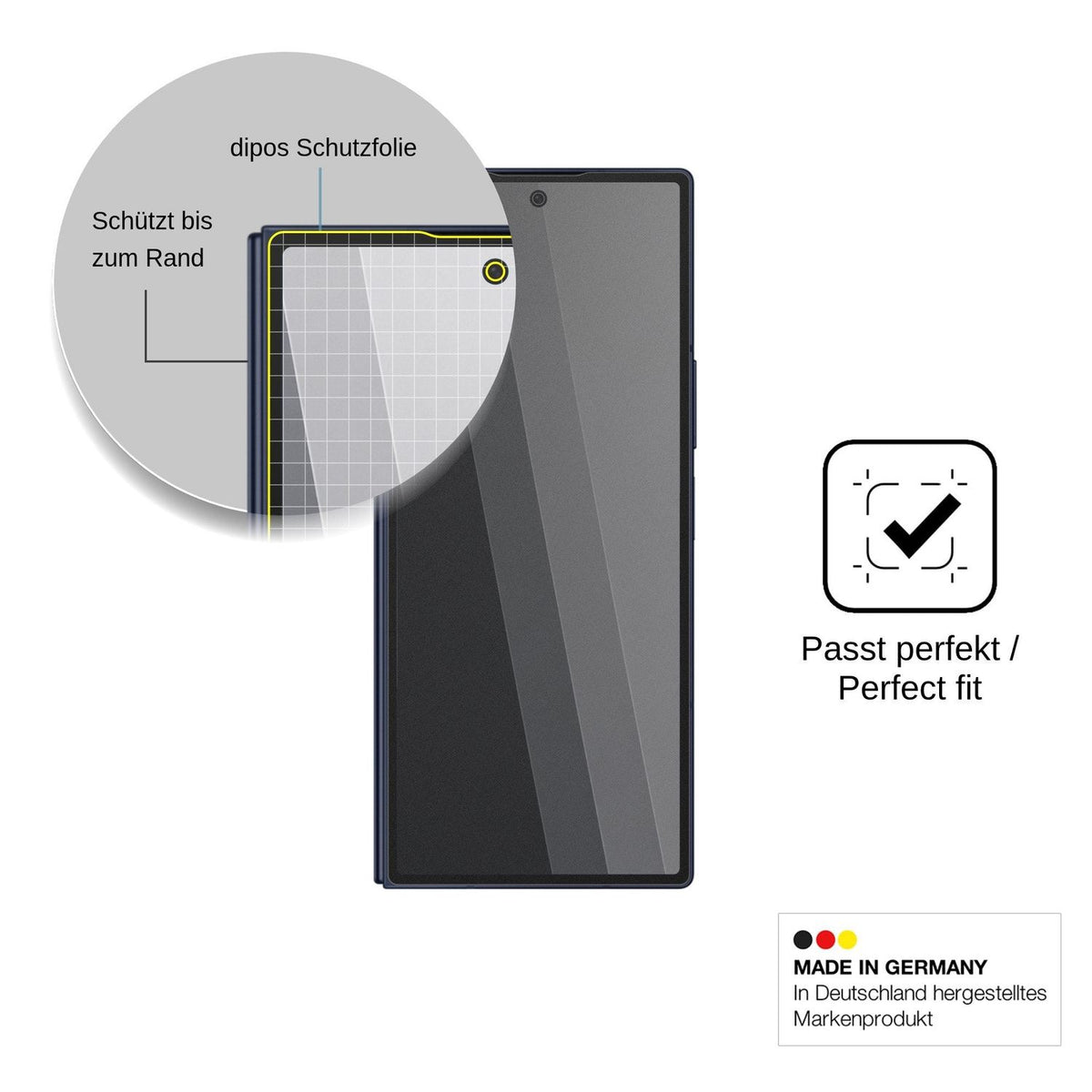 Blickschutzfolie für Samsung Galaxy Z Fold6 Aussenseite matt Schutzfolie Privacy