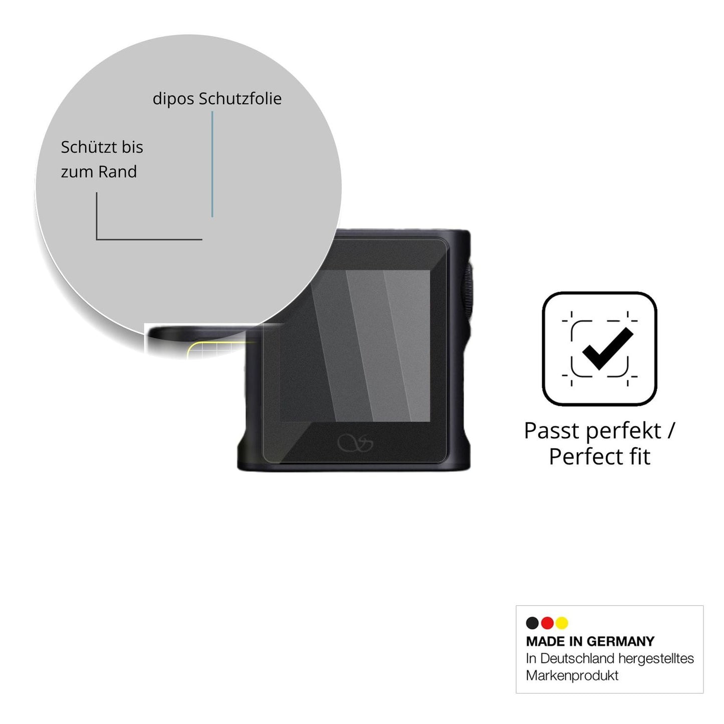 Schutz gegen Kratzer auf dem Shanling M0S Glas durch Schlüssel oder Ähnliches